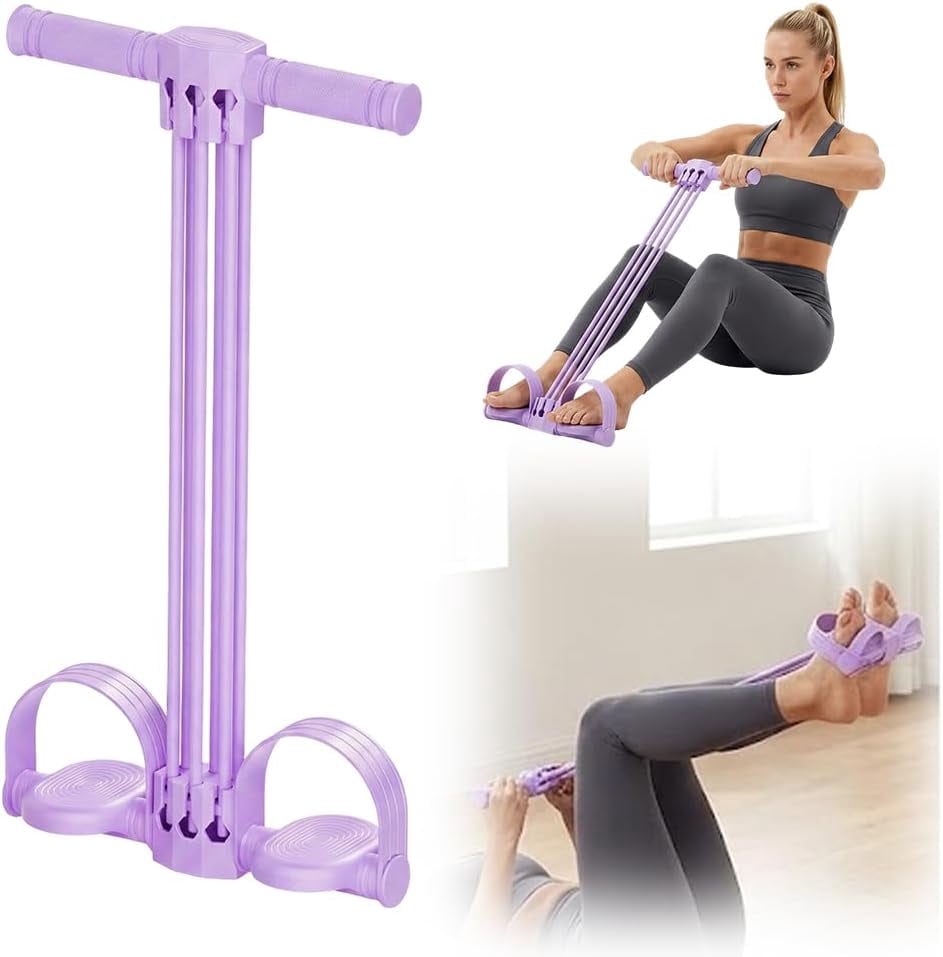 Pedal Resistance Bands with Handles, 2026 New 8-Tube Multifunction Band, Elastic Tension Rope for Full Body Workout, Sit-Up Training, Yoga Stretching, Leg Waist Arm Exercise