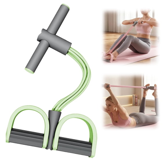 Pedal Resistance Bands with Handles, 2026 Upgrade Multifunction Tension Rope, 6-Tube Elastic Yoga Pedal Puller Resistance Band, Natural Rubber Foot Pedal Bands for Abdomen, Waist, Arm, Leg