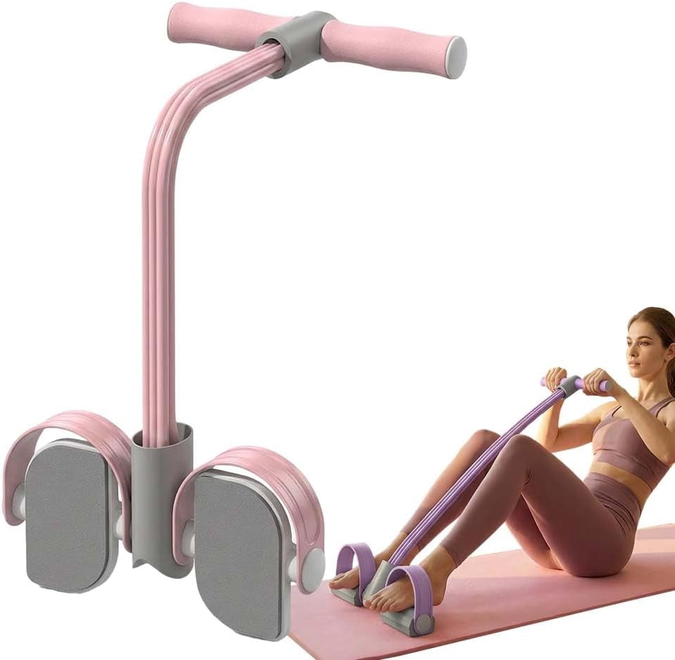 Pedal Resistance Bands with Handles, 2026 Upgraded 6-Tube Multifunction Tension Rope for Yoga Pilates, Durable Elastic Pedal Puller Resistance Band Sit Up Fitness Equipment for Women