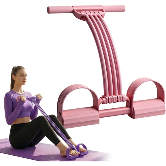 Pedal Resistance Bands with Handles, 2026 Upgraded 8-Tube Elastic Pull Rope, Multifunction Foot Pedal Resistance Bands for Body Workout, Yoga, Stretching, Arm, Leg, Waist, Abdomen Home Gym