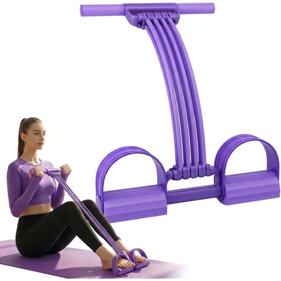 Pedal Resistance Bands with Handles, 2026 Upgraded 8-Tube Elastic Pull Rope, Multifunction Foot Pedal Resistance Bands for Body Workout, Yoga, Stretching, Arm, Leg, Waist, Abdomen Home Gym