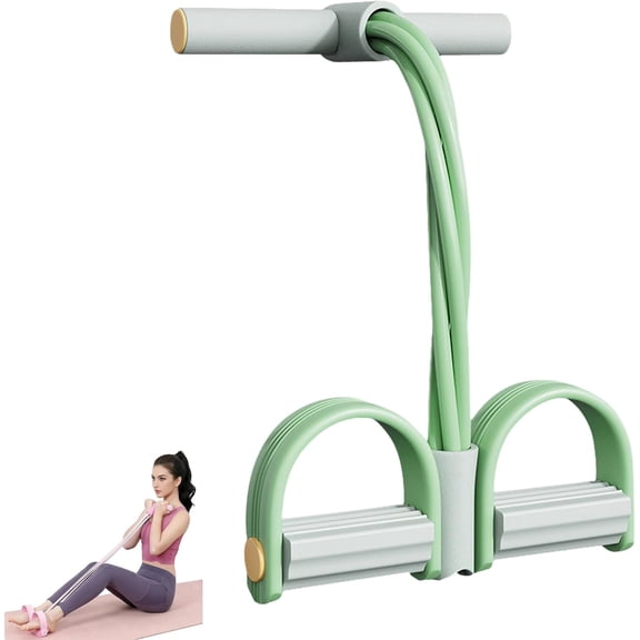 Pedal Resistance Bands with Handles, 6-Tube Elastic Yoga Pedal Puller, Natural Rubber Tension Rope for Full Body Training, Abs Arms Legs Waist Workout, Home Gym Pilates Fitness