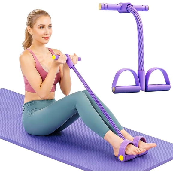 Pedal Resistance Bands with Handles, Adjustable 6 Tube Exercise Bands for Full Body Workout, Home Gym Strength Training Equipment, Sit Up Pull Rope Fitness Band for Women and Men