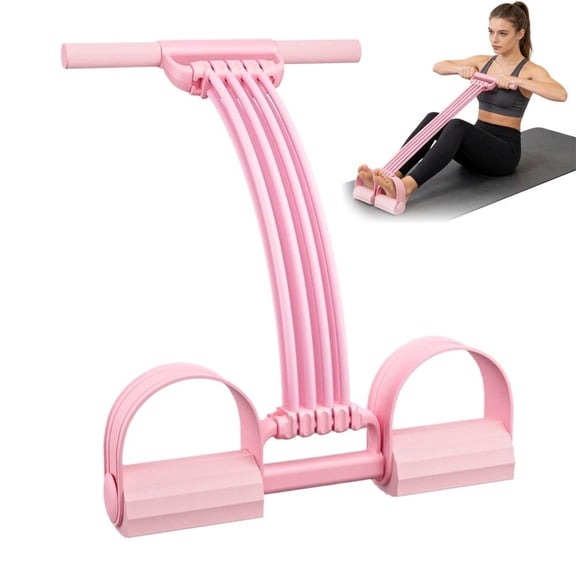 Pedal Resistance Bands with Handles, Adjustable 8-Tube Elastic Tension Rower, Home Gym Fitness Equipment for Core Training, Back Stretching, Shoulder Opening, Portable for Travel & Office