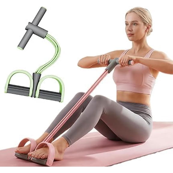 Pedal Resistance Bands with Handles, Multifunction Elastic Yoga Resistance Band, Natural Rubber Foot Pedal Resistance Bands for Abdomen, Waist, Arm, Leg