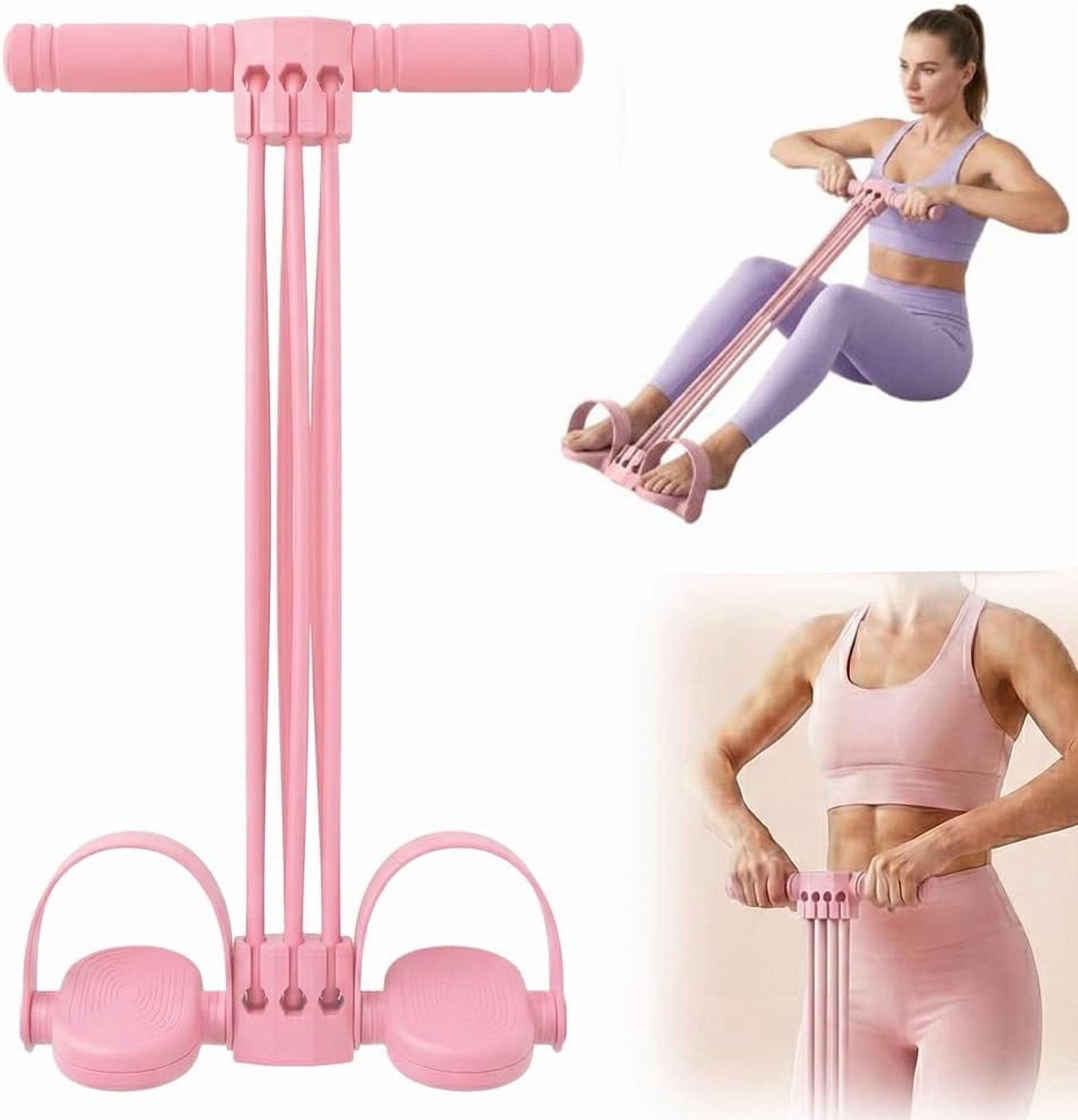 Pedal Resistance Bands with Handles, Upgrade 6-Tube Foot Pedal Resistance Band, Multifunction Tension Rope for Home Workout, Resistance Band for Arms, Legs, Abdomen, Waist Training