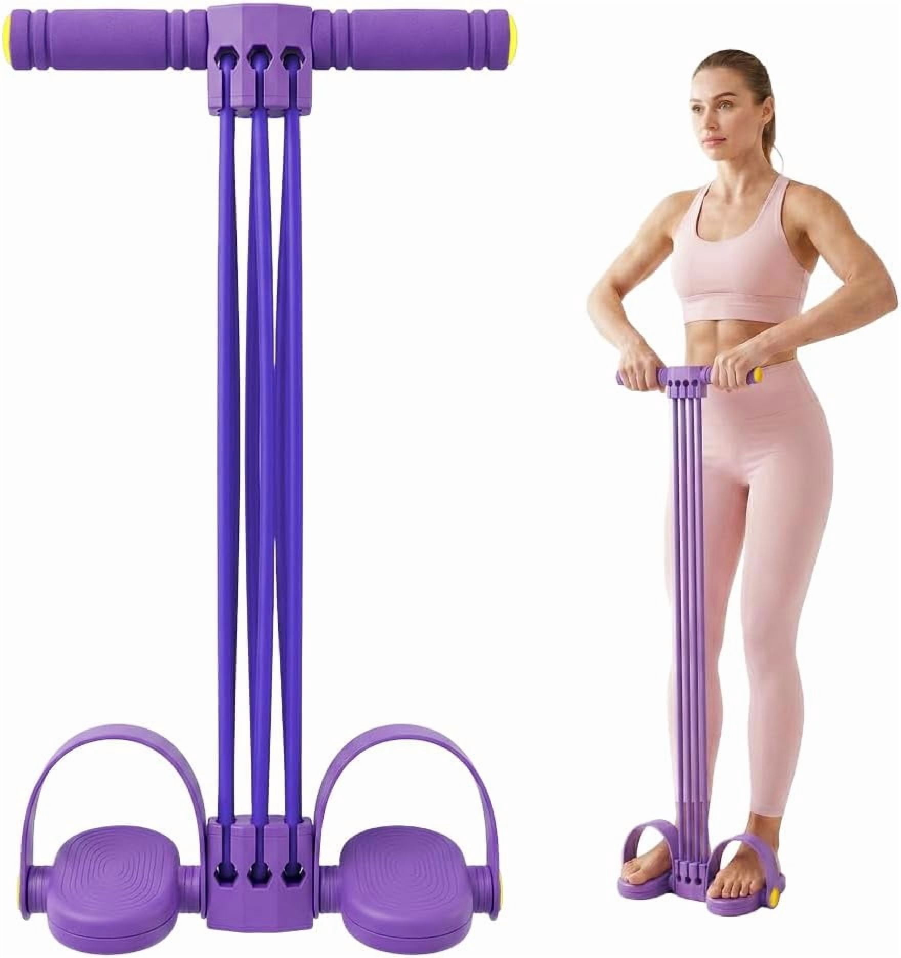 Pedal Resistance Bands with Handles, Upgrade 6-Tube Natural Rubber Foot Pedal Resistance Band, Multifunction Home Gym Equipment for Arms, Legs, Abdomen, Waist Training