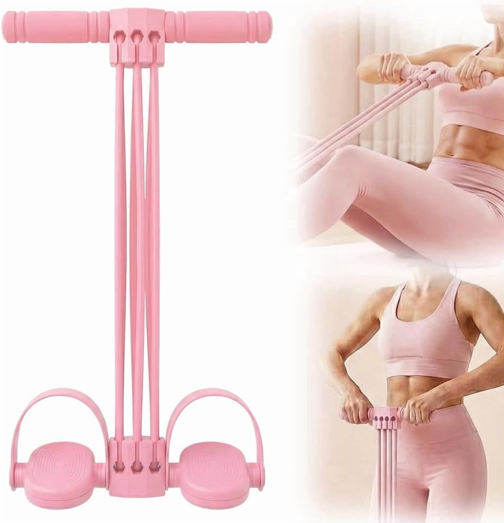 Pedal Resistance Bands with Handles, Upgrade 6-Tube Natural Rubber Foot Pedal Resistance Band for Multifunction Stretching Workout, Abdomen Waist Arms Legs Training