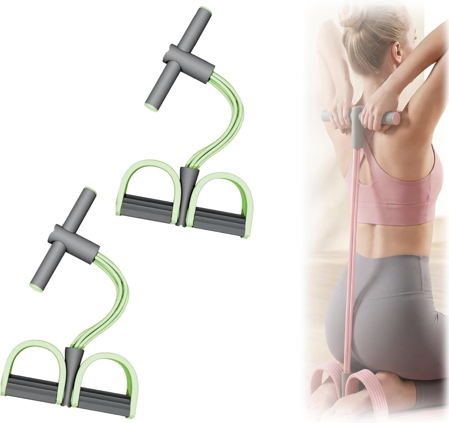 Pedal Resistance Bands with Handles, Multifunction Elastic Yoga Resistance Band,Foot Pedal Resistance Band,Yoga Elastic Exercise Bands