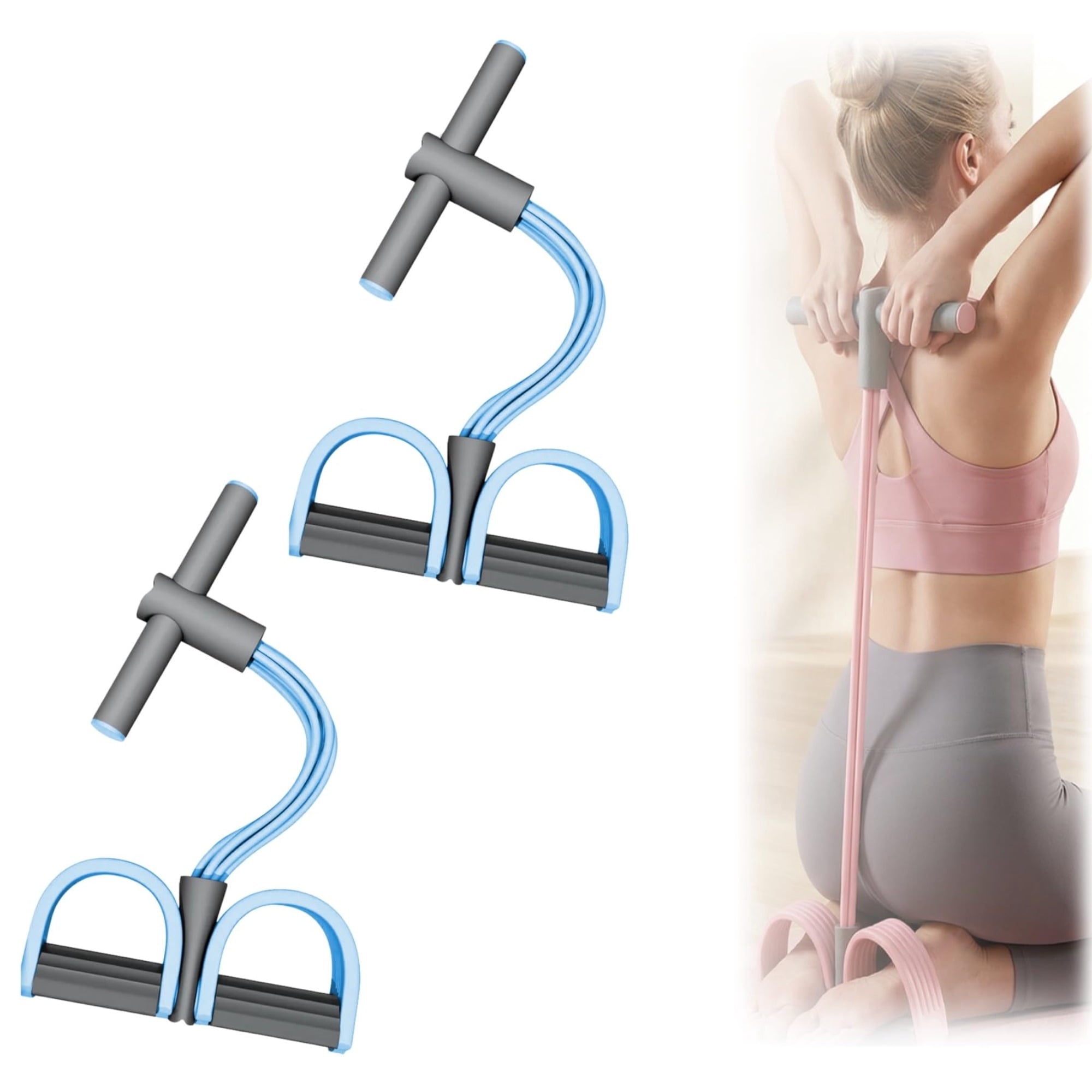 Pedal Resistance Bands with Handles, Multifunction Elastic Yoga Resistance Band,Foot Pedal Resistance Band,Yoga Elastic Exercise Bands