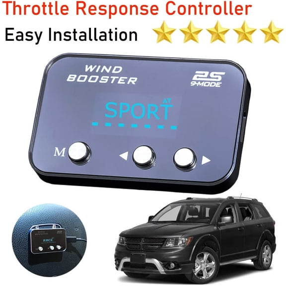 Pedal Throttle Response Controller PC29 Compatible for Dodge Caliber (2007-2012) Journey (2009-2012) Jeep Campass（2007-2017）All Other Models Throttle Pedal Electronic Response Controller
