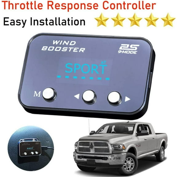 Pedal Throttle Response Controller PC31 Compatible for Jeep Grand Cherokee (2007+) Base Wrangler JK (2007-2018) Dodge RAM Trucks 1500, 2500HD 3500HD Throttle Response Controller