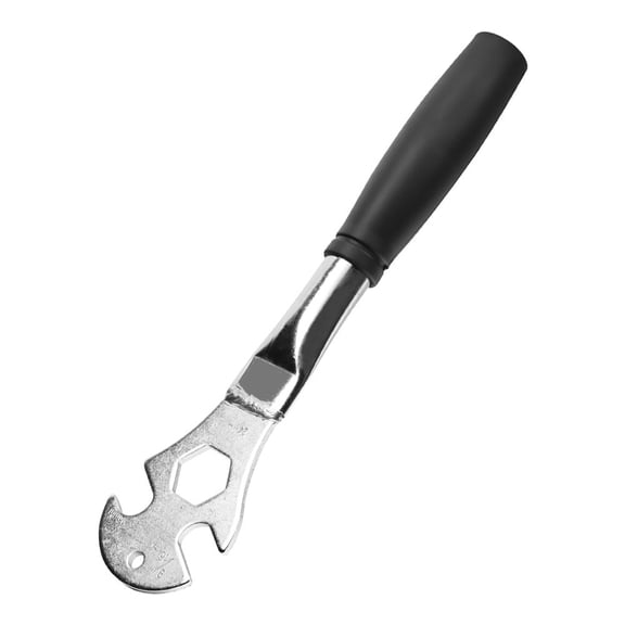 Pedal Wrench Double Sided Bicycle Pedals Removal 15/24mm Bikes Spanner Home Mechanic Kit Tool Comfortable Grip Cycling Crank for Biking Maintenance Repair silver