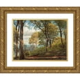 thumbnail image 1 of Peder Mørk Mønsted 18x14 Gold Ornate Wood Frame and Double Matted Museum Art Print Titled - Road to New Battle (1879), 1 of 4