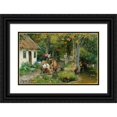 thumbnail image 1 of Peder Mørk Mønsted 24x17 Black Ornate Framed Double Matted Museum Art Print Titled: Washing Day (1883), 1 of 5