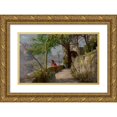 thumbnail image 1 of Peder Mørk Mønsted 24x17 Gold Ornate Framed and Double Matted Museum Art Print Titled - Summer in Varenna, Italy (1921), 1 of 4