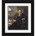thumbnail image 1 of Peder Severin Krøyer 12x14 Black Ornate Wood Framed Double Matted Museum Art Print Titled: The Author Sophus Schandorph (1895), 1 of 5