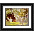 thumbnail image 1 of Peder Severin Kroyer 2x Matted 24x20 Black Ornate Framed Art Print 'Les Roses', 1 of 2
