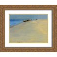 thumbnail image 1 of Peder Severin Kroyer 2x Matted 24x20 Gold Ornate Framed Art Print 'Fiskere Pa Skagens Strand', 1 of 2