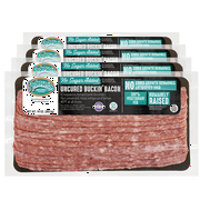 Pederson's Farms, Uncured No Sugar Pork Buckin' Bacon, Chopped and Formed (4 Packages, 10 oz. each)