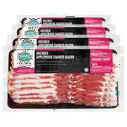 Pedersons Farms, Uncured Applewood Smoked Bacon (4 Packages, 12 oz. Each)