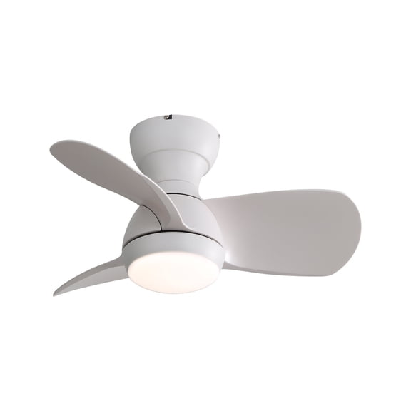 Pedestal Fan, 23 Inch Indoor Ceiling Fan With 3 ABS Blades Remote Control Reversible DC Motor White With 18W Led Light, White Tower Fan,Abs,Metal Desk Fan, Electrical Appliances Fans