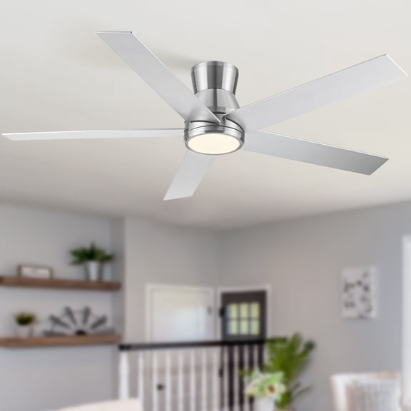 Pedestal Fan, 52" Brushed Nickel Lowe Profile Ceiling Fan with Light, Brushed Nickel Tower Fan,Plywood Desk Fan, Electrical Appliances Fans