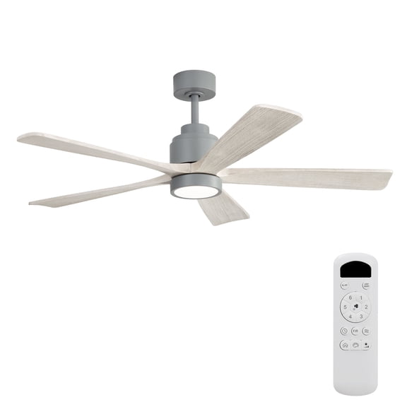 Pedestal Fan, 52 Inch Ceiling Fan with Light, 6-Speed Quiet Remote Control, Dimmable LED, for Living Room, Bedroom and other Indoor, Cement Grey Tower Fan,Wood Desk Fan, Electrical Appliances Fans