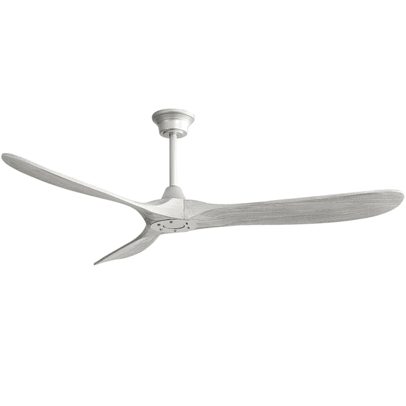 Pedestal Fan, 60 Inch Modern Ceiling Fan With 6 Speed Remote Control 3 Solid Wood Blade For Living Room, Silver Tower Fan,Metal & Wood Desk Fan, Electrical Appliances Fans