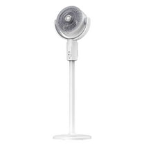 Pedestal Fan Oscillating with Remote,360° Air Circulator Stand Up Fan for Bedroom, DC Motor,Quiet Tall Tabletop/Pedestal Fan for indoors, Adjustable Height,12 Speed for Home Kidroom Living Room,White