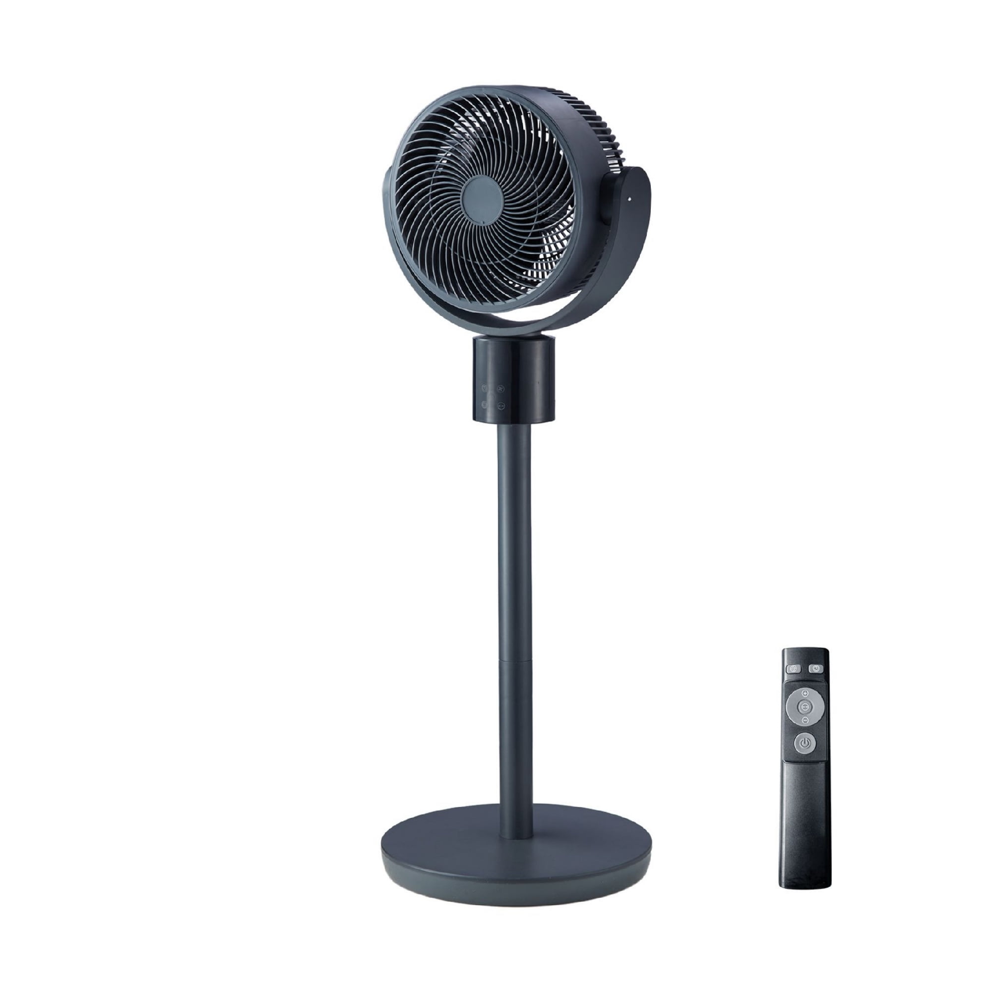 Pedestal Fan with 12 Speeds, 3 Modes, 570 CFM, 43 dB, Adjustable Height 26-36", for Bedroom Living Room Office