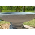 Pedestal Outdoor Bird Bath with Gray Finish