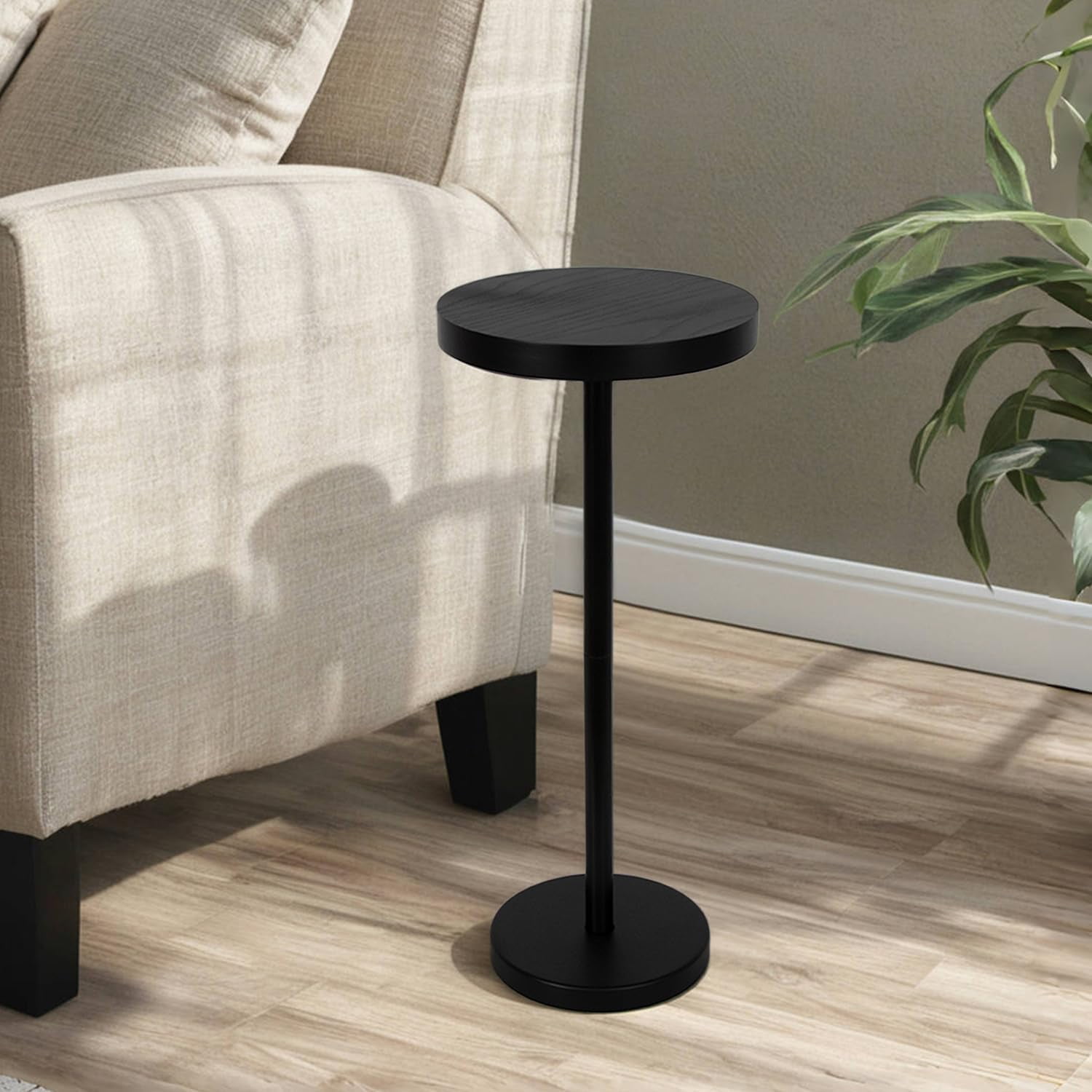 Pedestal Side Table, Small Drink Table for Small Space Living Room ...