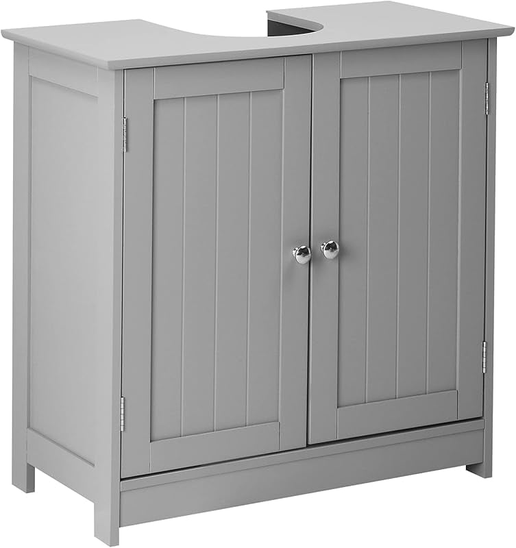 Pedestal Sink Storage Cabinet with 2 Doors Traditional Under Sink Cabinet Bathroom Space Saver Organizer with Adjustable Shelf 23 5/8" W x 11 7/16" D x 23 5/8" H