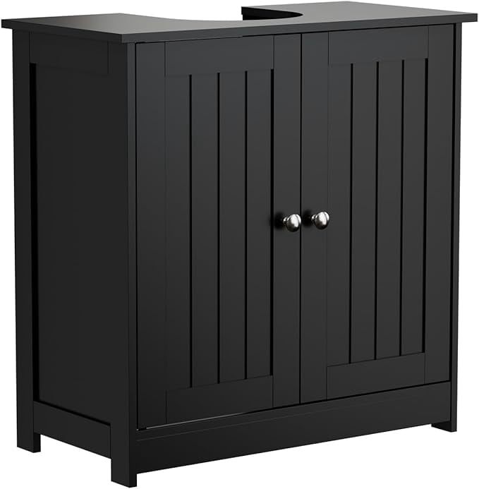 Pedestal Sink Storage Cabinet with 2 Doors Traditional Under Sink Cabinet Bathroom Space Saver Organizer with Adjustable Shelf 23 5/8" W x 11 7/16" D x 23 5/8" H