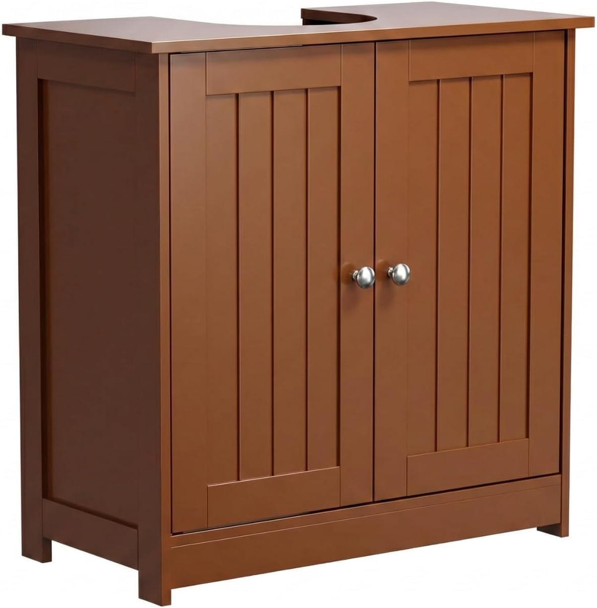 Pedestal Sink Storage Cabinet with 2 Doors Traditional Under Sink Cabinet Bathroom Space Saver Organizer with Adjustable Shelf 23 5/8" W x 11 7/16" D x 23 5/8" H