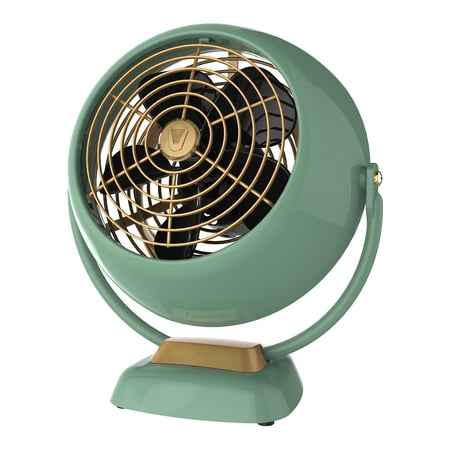 Pedestal Vintage Fan, Retro Metal, Standing Air Circulator for Cooling & Decor, 3 Speeds, Adjustable Tilt, Adjustable Height, Durable Pedestal Fan for Bedroom & Home, Green