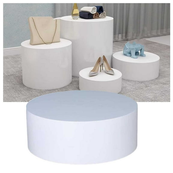 Pedestal White Painted, Round Display Pedestal Stand, Portable Shows Model Pedestal Column Pedestal Columns Wedding Celebration Decor for Parties Dessert Display Columns