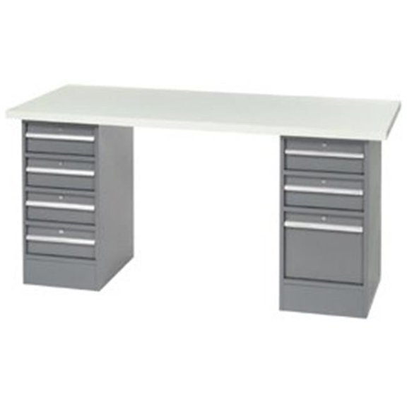Pedestal Workbench - Gray