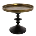 thumbnail image 1 of Pedestal with Turned Base, Small, Black and Gold, 1 of 3