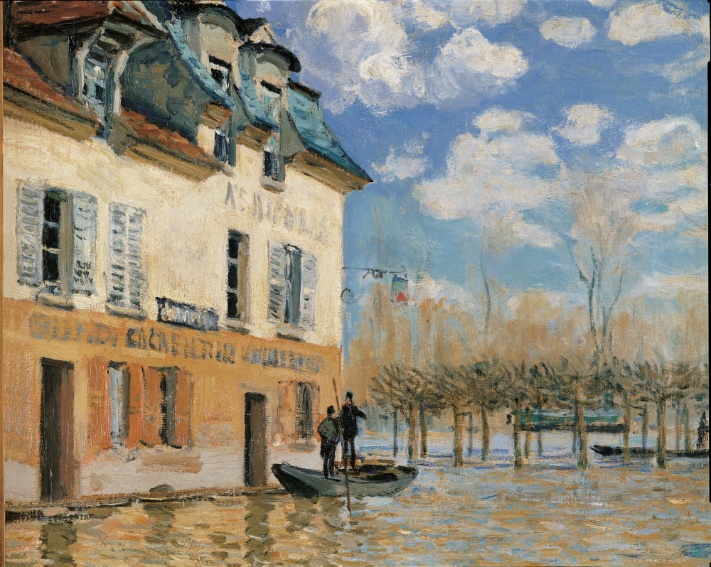 Pedestrian Bridge In Argenteuil Canvas Art -  (36 x 24)