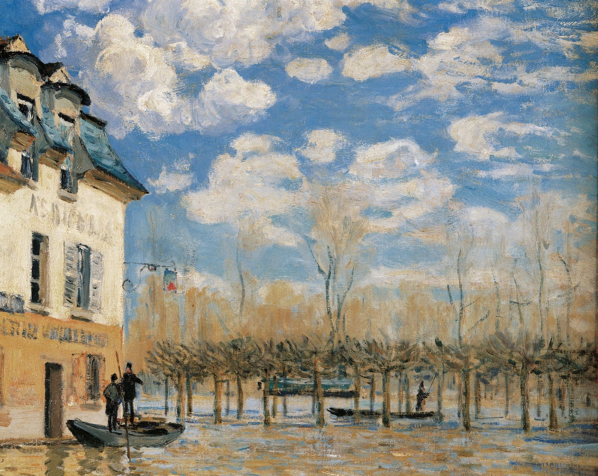 Pedestrian Bridge In Argenteuil Canvas Art - (36 x 24)