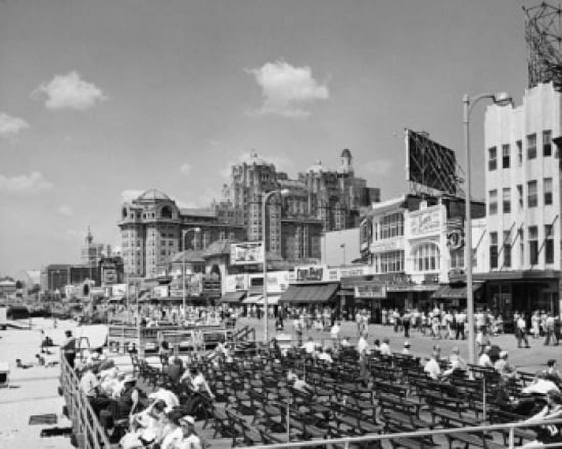 Pedestrian on a boardwalk Atlantic City New Jersey USA Canvas Art - (24 x 36)