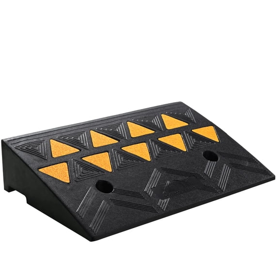 Pedestrian road rubber curb ramp, lane ramp for curb, 15T heavy-duty rubber ramp, suitable for forklifts, trucks, buses, cars, wheelchairs, bicycles
