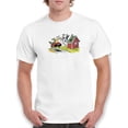 thumbnail image 1 of Pedestrians Everywhere T-Shirt Men -Wilfred Hildonen Designs, Male 3X-Large, 1 of 4