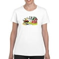 thumbnail image 1 of Pedestrians Everywhere T-Shirt Women -Wilfred Hildonen Designs, Female Small, 1 of 4