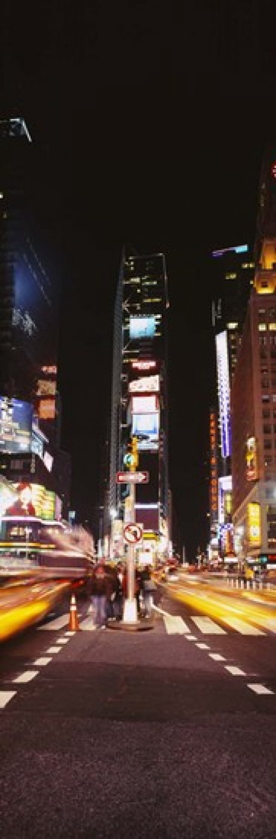 Pedestrians waiting for crossing road Times Square Manhattan New York City New York State USA Canvas Art - Panoramic Images (18 x 6)