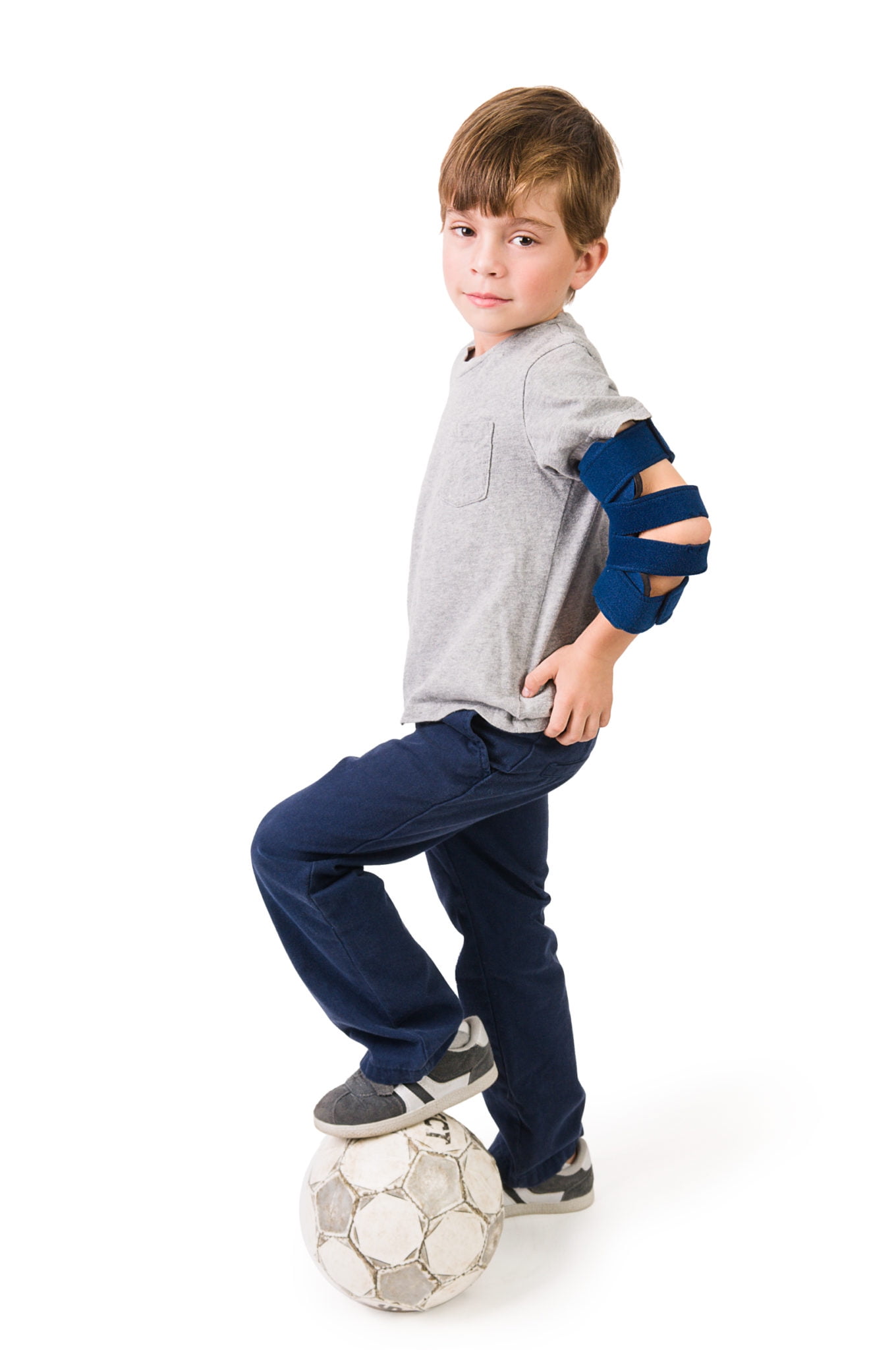 Pedi ComfySplints Elbow, Pediatric Small, Terry Cloth - Navy Blue