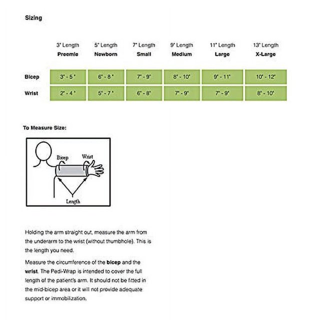 PediWrap, Pediatric Arm Immobilizer Without Thumbhole (ln)