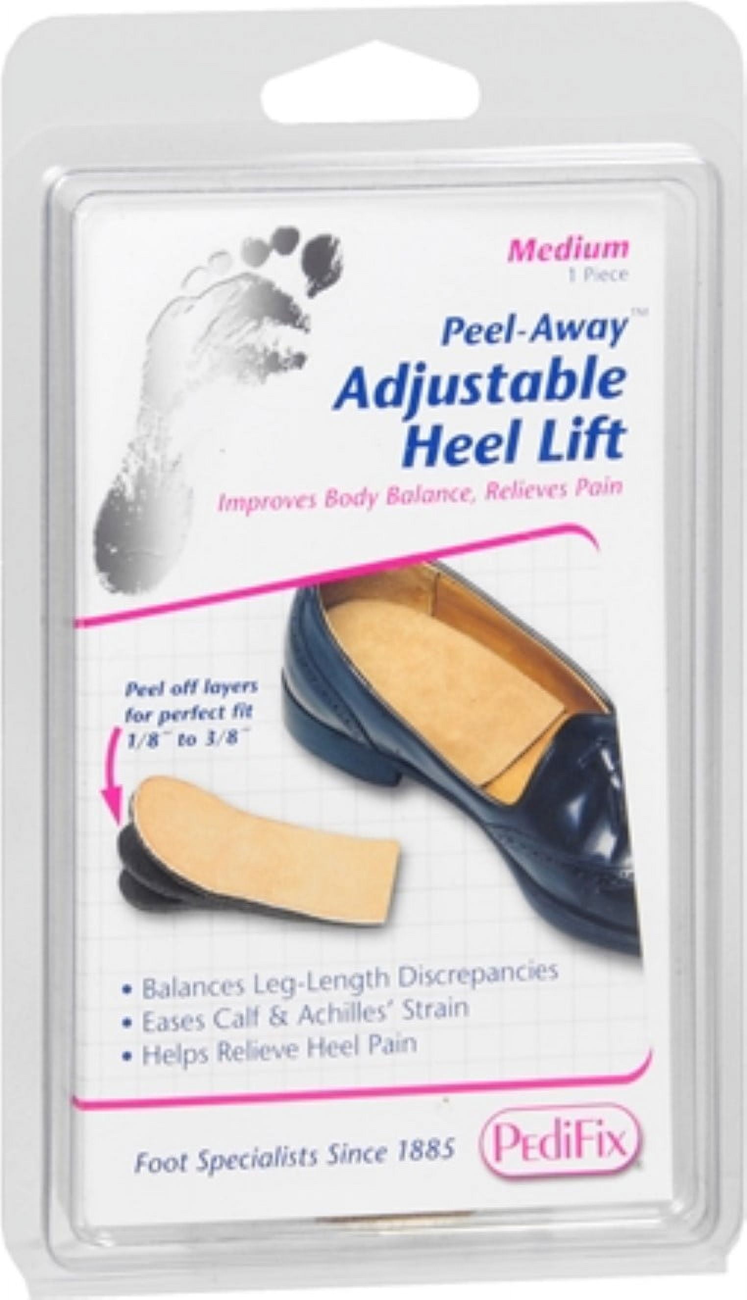 Adjust a shop heel lift medium